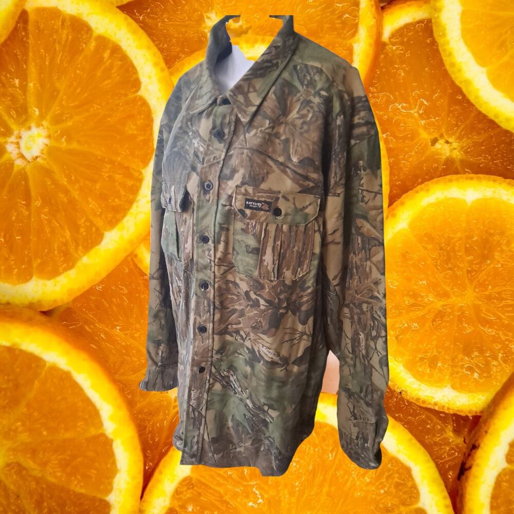 Vintage‎ Rattlers Button Up Camo Shirt Size 2XL
